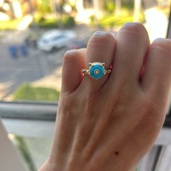 18K Turquoise & Diamond Le Marche Des Merveilles Ring - Picture 1 of 9